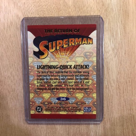 1993 The Return Of Superman Card - Card #36 - Picture 2 of 2